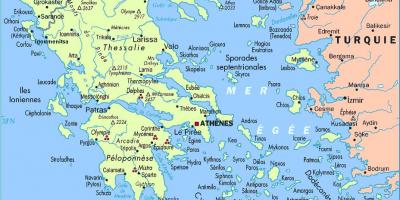 Քարտեզ Հունաստանի կղզիների հետ