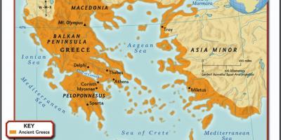 Հին Հունաստանի քարտեզ